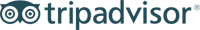 The image shows the TripAdvisor logo with the word &ldquo;Tripadvisor&rdquo; in blue and a small owl icon on the left, on a light background.